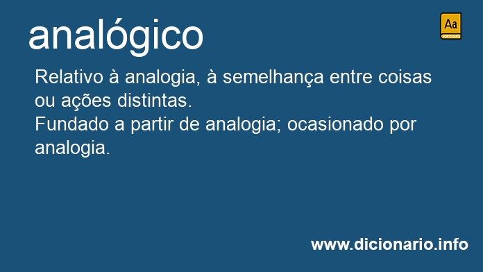 Significado de analgica