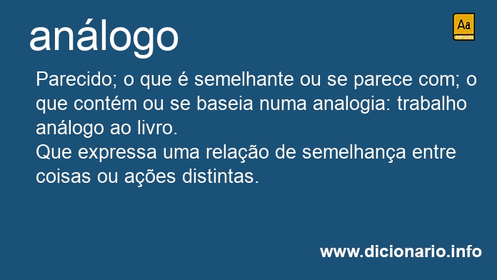 Significado de anlogo