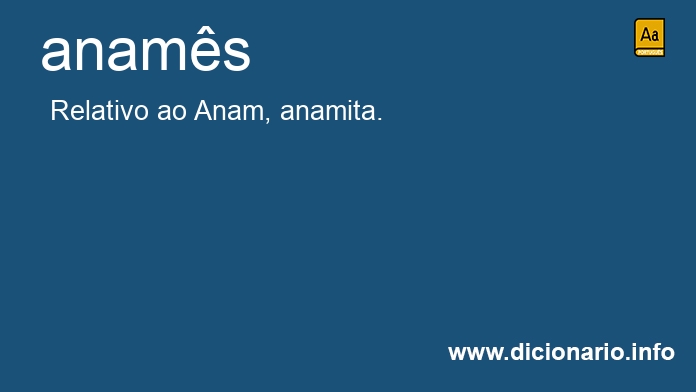 Significado de anams