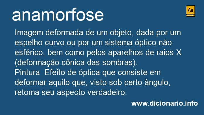 Significado de anamorfose