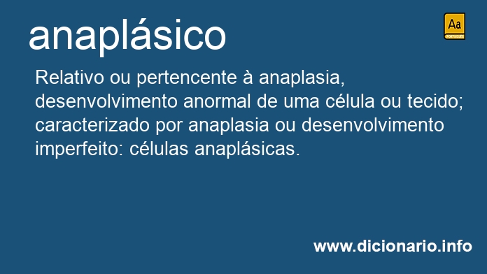 Significado de anaplsico