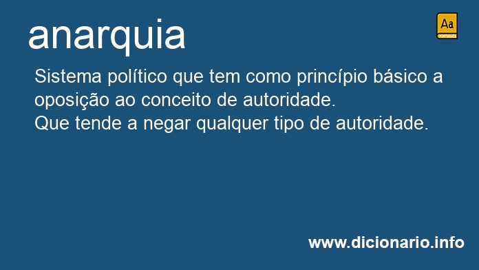 Significado de anarquia