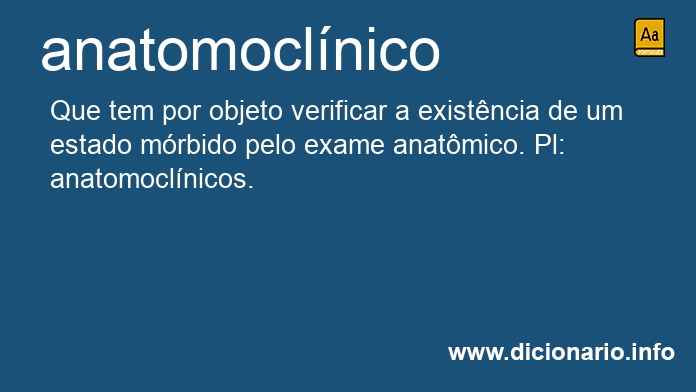 Significado de anatomoclnico