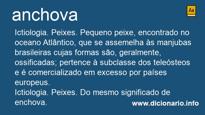 Significado de anchovas