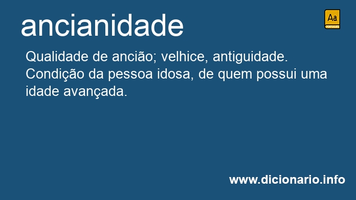Significado de ancianidade
