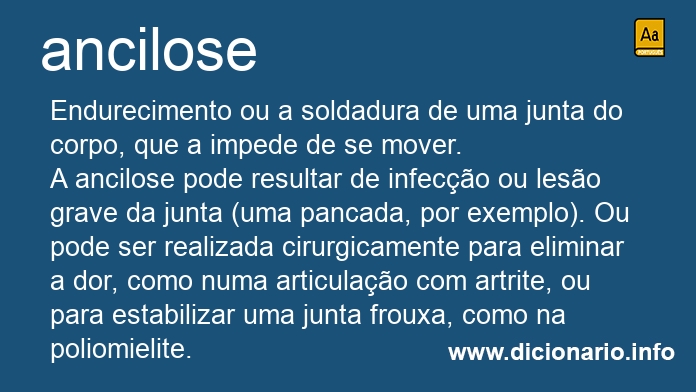 Significado de ancilose