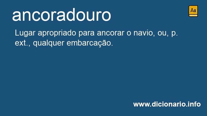 Significado de ancoradouro