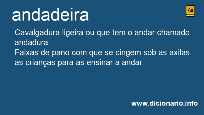 Significado de andadeira