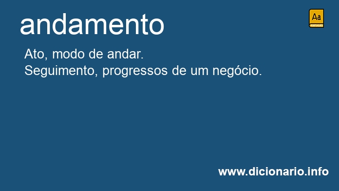 Significado de andamento