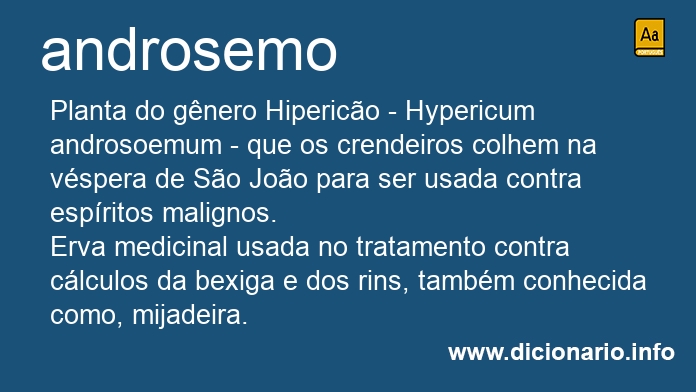 Significado de androsemo