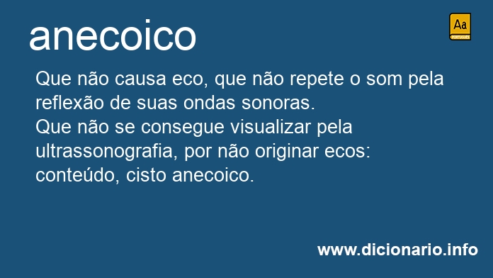 Significado de anecoica