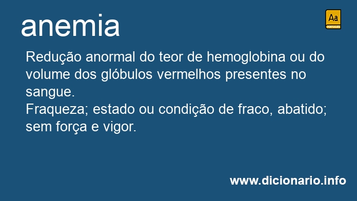 Significado de anemia