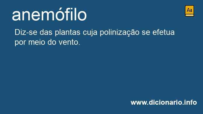Significado de anemfilo