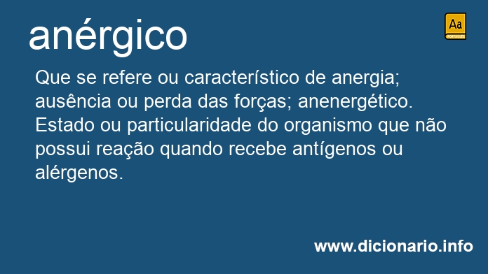 Significado de anrgico