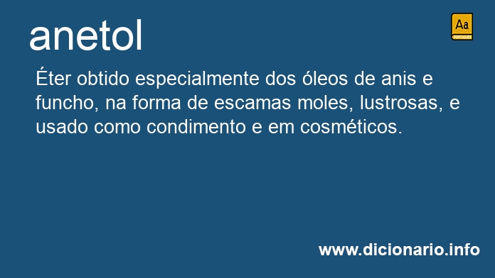 Significado de anetol