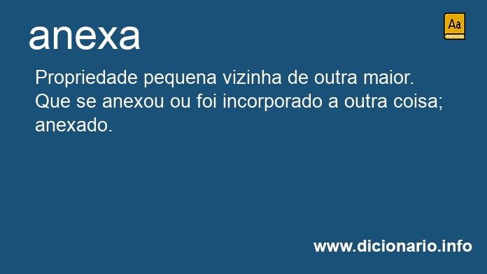 Significado de anexa