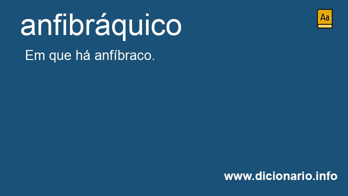 Significado de anfibrquico