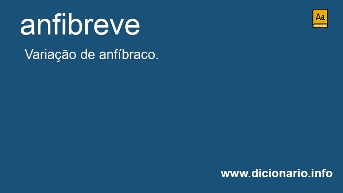 Significado de anfibreve