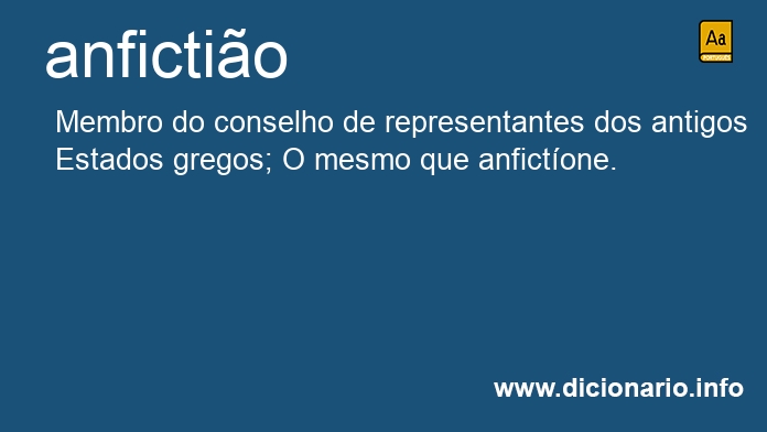 Significado de anfictio