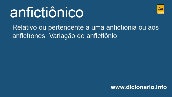 Significado de anfictinica