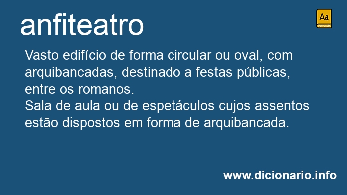 Significado de anfiteatros