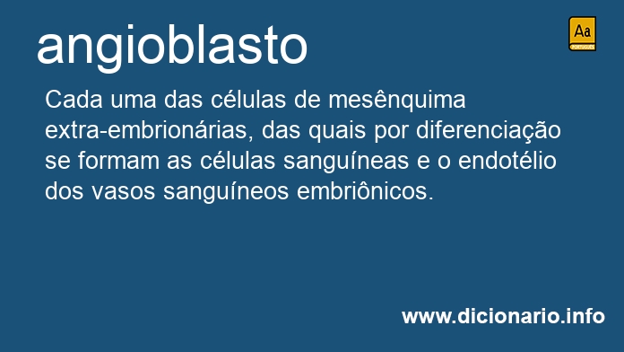 Significado de angioblasto