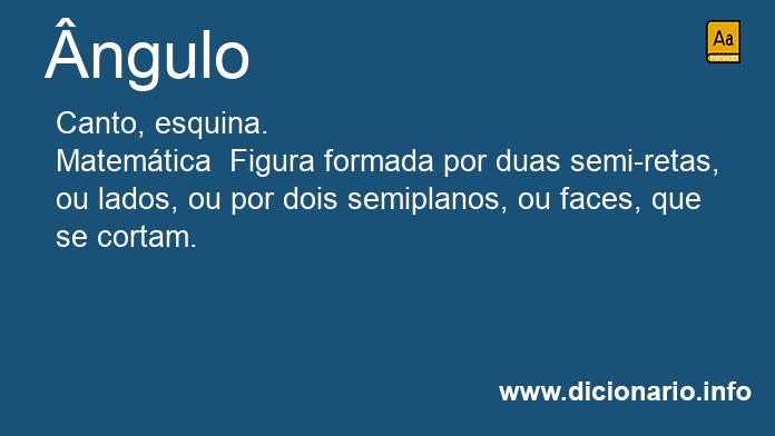 Significado de ngulo