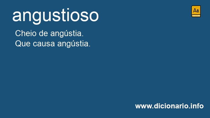 Significado de angustiosamente