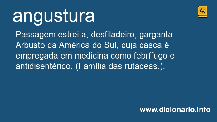 Significado de angustura