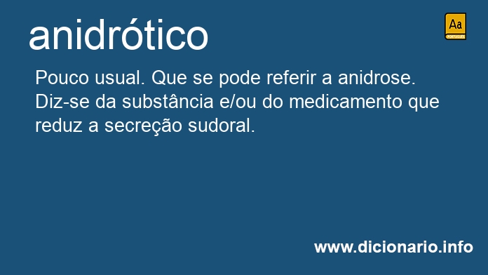 Significado de anidrtico