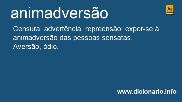Significado de animadverses