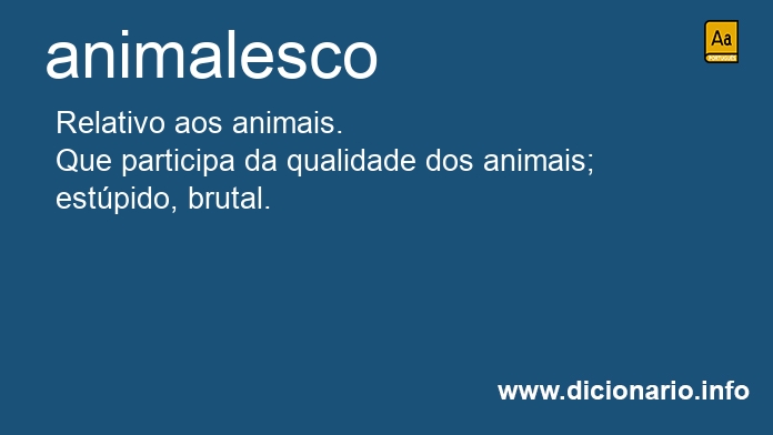 Significado de animalesca