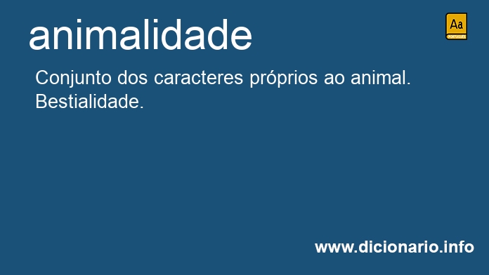 Significado de animalidades