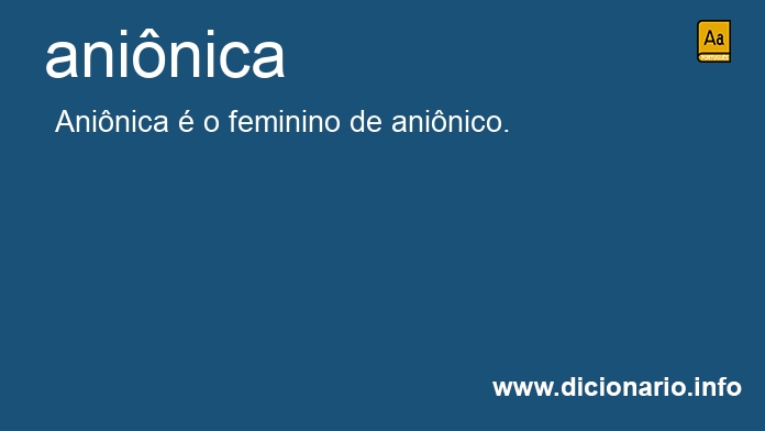 Significado de ani�nica