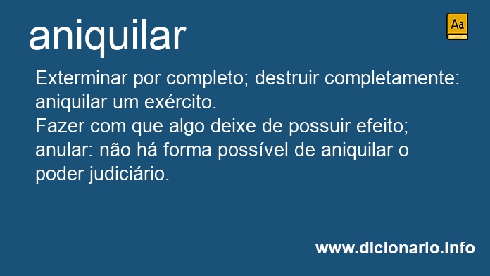 Significado de aniquilaste