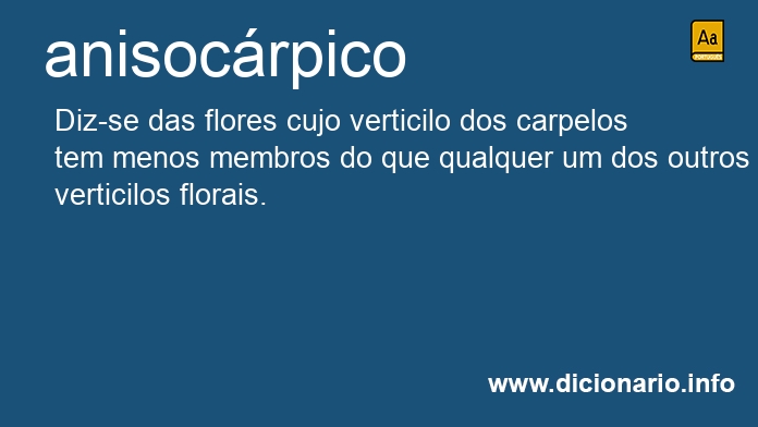 Significado de anisocrpico