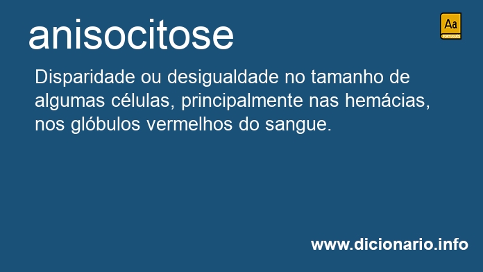 Significado de anisocitose