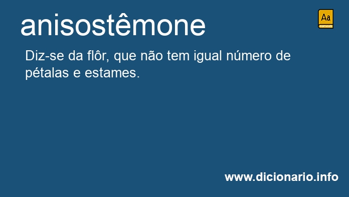 Significado de anisostmone