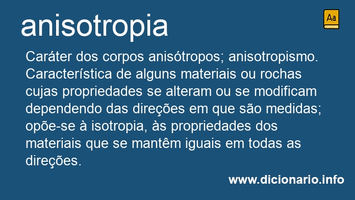 Significado de Anisotropia