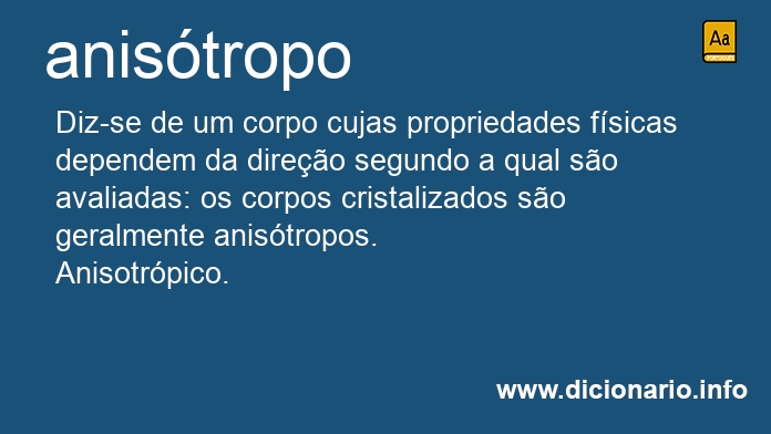 Significado de anistropo