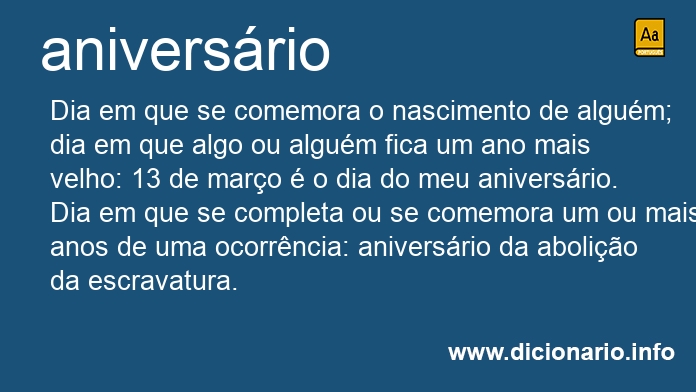 Significado de aniversrio