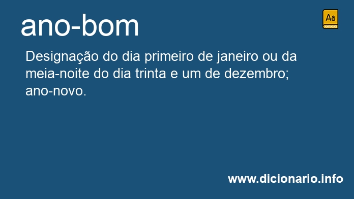 Significado de ano-bom