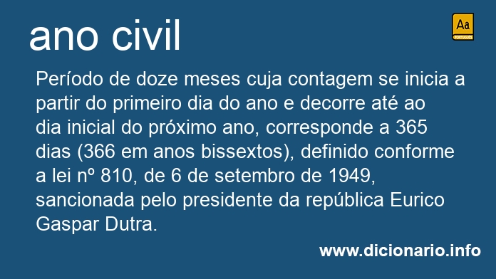 Significado de ano civil