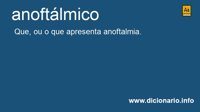 Significado de anoftlmico