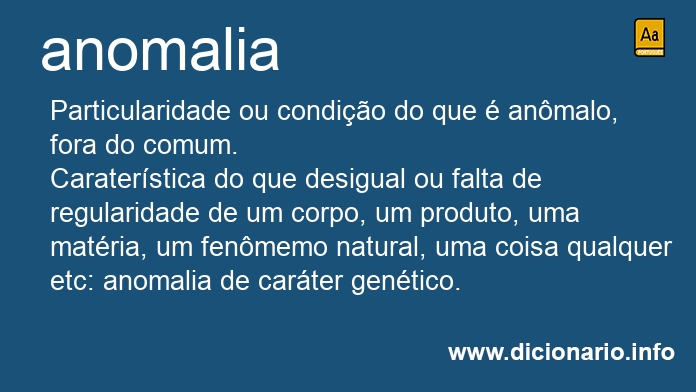 Significado de anomalia