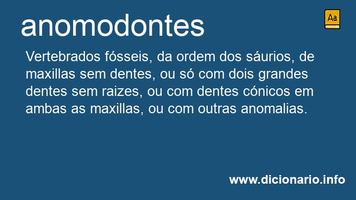 Significado de anomodontes