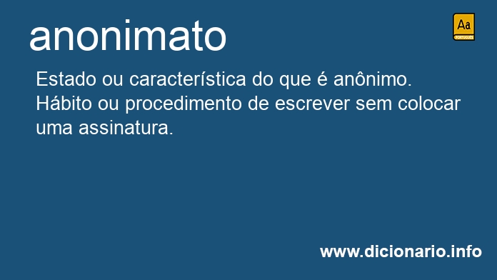 Significado de anonimata