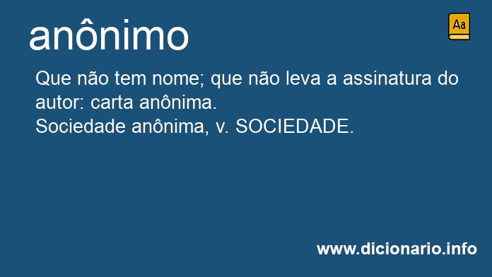Significado de annimo
