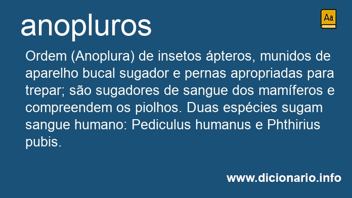Significado de anopluros