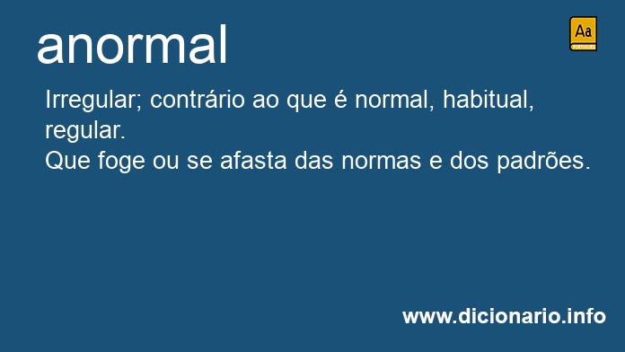 Significado de anormal